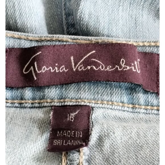 Gloria Vanderbilt Amanda Womens Size 16 Average Light Blue Denim Jeans - Picture 7 of 8